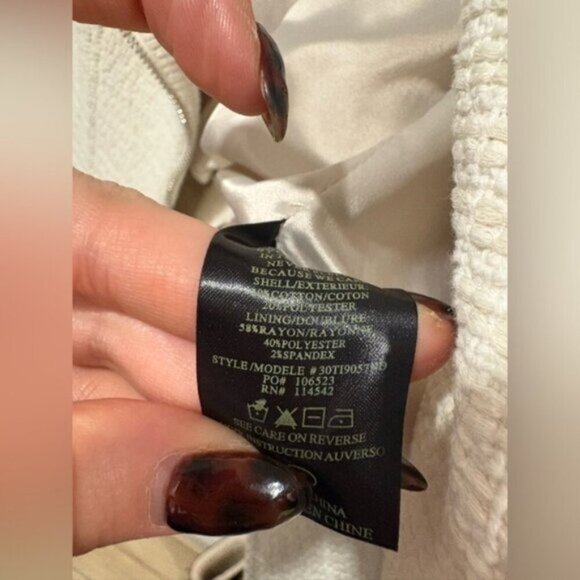 BlankNYC tweed moto jacket in ivory - Picture 9 of 13